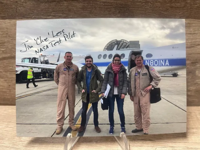 James Jim Less NASA Test Pilot Hand Signed 4x6 Photo TC46-2017