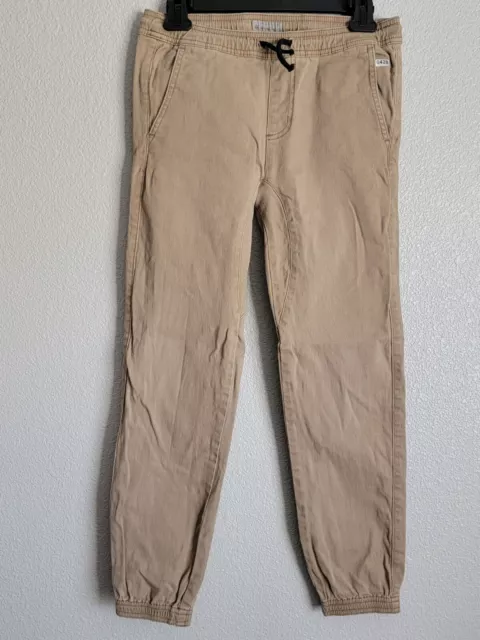 Charles & A Half Pants Mens Jogger Chino Khaki Stretch Size Large Biege