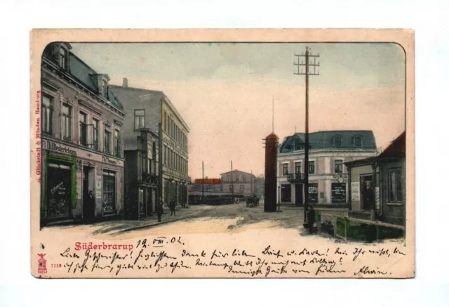 Ak Süderbrarup 1902 Case Città