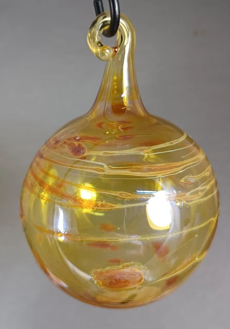 Hand Blown Glass Ornament Ball . Self Representing Artist (SRA)