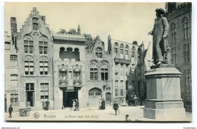 CPA - Carte postale -  Belgique - Bruges -  La Place Jean Van Eyck (CP3153)