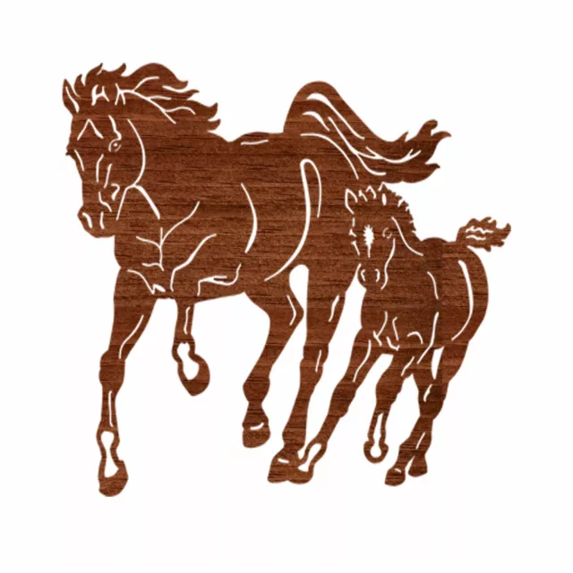 Horse with Colt Cut out, Wood plaque sign, Home decor