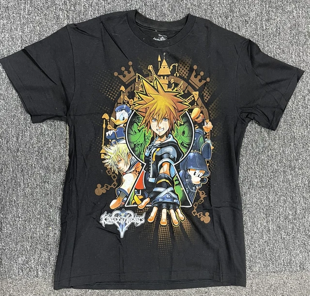 Vtg Kingdom Hearts Disney Sora Roxas Donald Duck Goofy Mickey Mouse  M T-Shirt