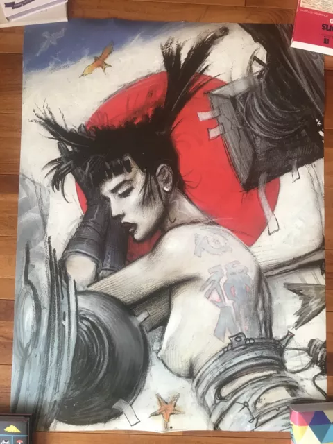 Enki Bilal Grande Affiche Tattoo rare de 1999