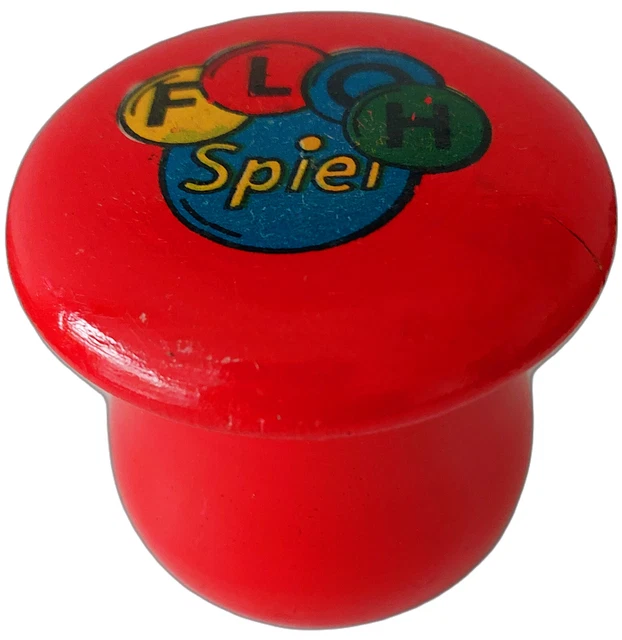 "Floh Spiel" im roten Pilz, Knipsspiel, Schnippspiel, DDR, antik, 50er Jahre