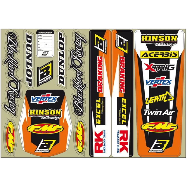 Kit De Pegatinas Vintage Para Motos KTM | Blackbird Tecnosel Crystal | Estilo Época
