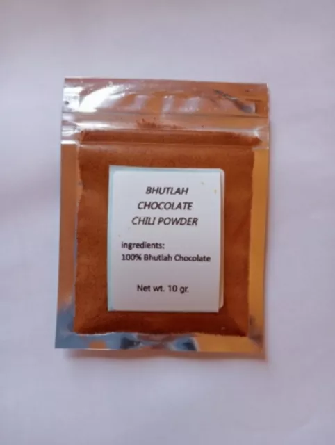 10 Gr  Peperoncino In Polvere Bhutlah Chocolate Piccante Estremo 2.000.000 Shu