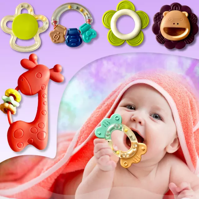 Baby Toddler Teething Sensory Silicone Teether Fruit Chew Boy Girl Toy BPA Free