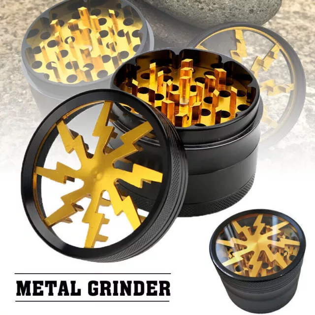 63mm Grinder Metall Mühle Tabakmühle Gewürz Crusher Kräuter Feinsieb 4 teilig