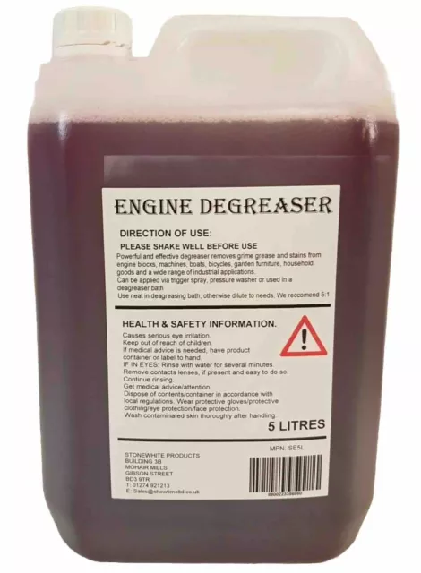 Engine Degreaser Heavy Duty Cleaner 5L Car Engines Removes Oil Grease