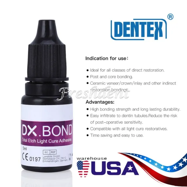 DX.BOND V Dental Light Cure One Step Dentin Enamel Resin Bonding Adhesive 5ml