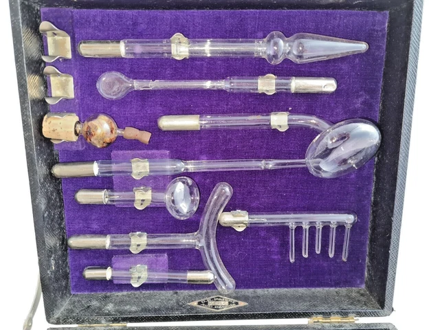 Hochfrequenz Strahlenapparat Medico München 8 Heilapparat Glasröhren violett alt 2