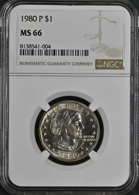 1980 P Susan B. Anthony Dollar $1 NGC MS66