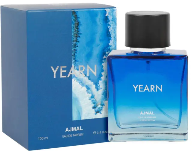 Fragancia acuática de larga duración Ajmal Yearn eau de parfum para hombre 100 ml