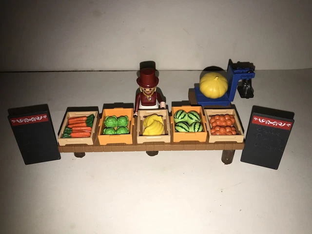PLAYMOBIL LOT DE FRUITS LEGUMES ET GATEAU EPOQUE 1900