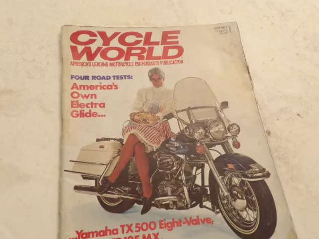 September 1973 Cycle World Magazine Harley Electra Glide