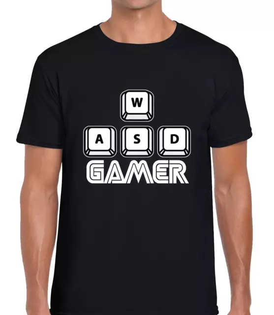 Wasd Gamer Colour Design Mens T Shirt Funny Gaming Gift Idea Pc Gamer Computer