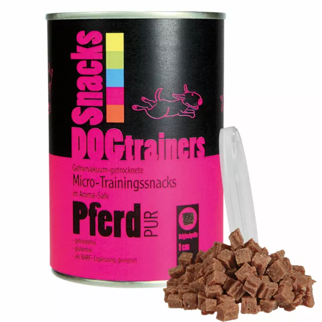 Schecker DOGTRAINERS Pferd PUR - gefriervakuum getrocknete Micro Trainingssnacks