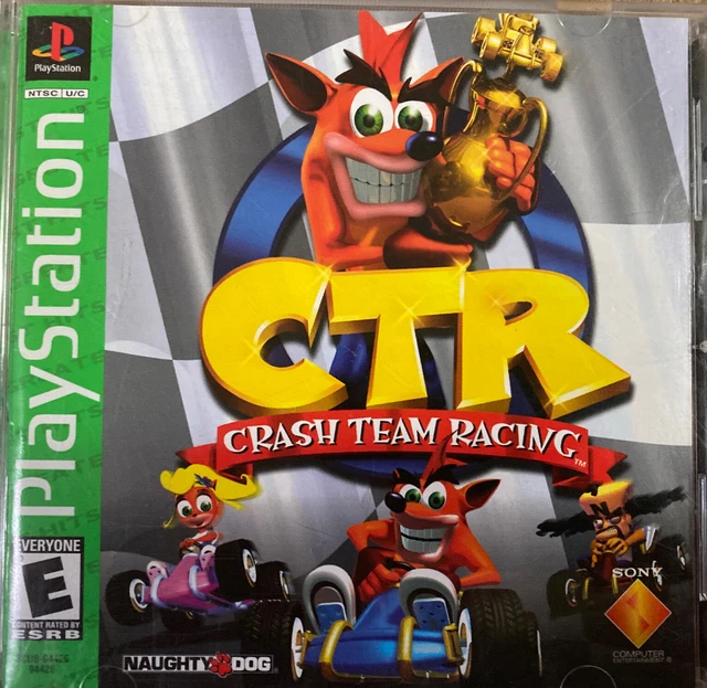 CTR CRASH TEAM Racing PlayStation 1 COMPLETE CIB ,Game, Manual Tested