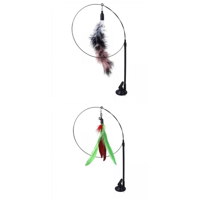Lot de 2 jouets interactifs en plumes pour chat