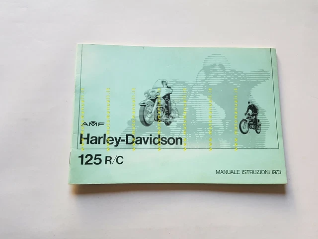 Harley-Davidson 125 R/C 1973 manuale uso manutenzione originale Italiano Harley-Davidson 125 R/C 1973 manuale uso manutenzione originale Italiano