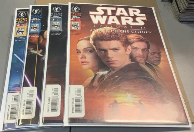 STAR WARS EPISODE II ATTACK OF THE CLONES #1-4 COMPLETE 2002 Dark Horse 1 2 3 4 STAR WARS EPISODE II ATTACK OF THE CLONES #1-4 COMPLETE 2002 Dark Horse 1 2 3 4
