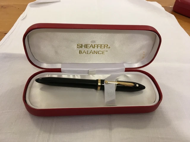 Stylo Bille Sheaffer Balance - Résine Noire Et Or 18 Carats - Occasion De Collection