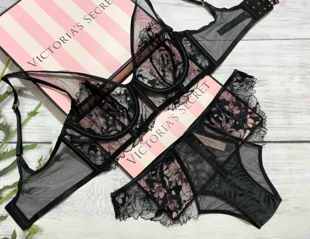 VICTORIA'S SECRET LUXE LINGERIE Unlined Floral Embroidered Plunge