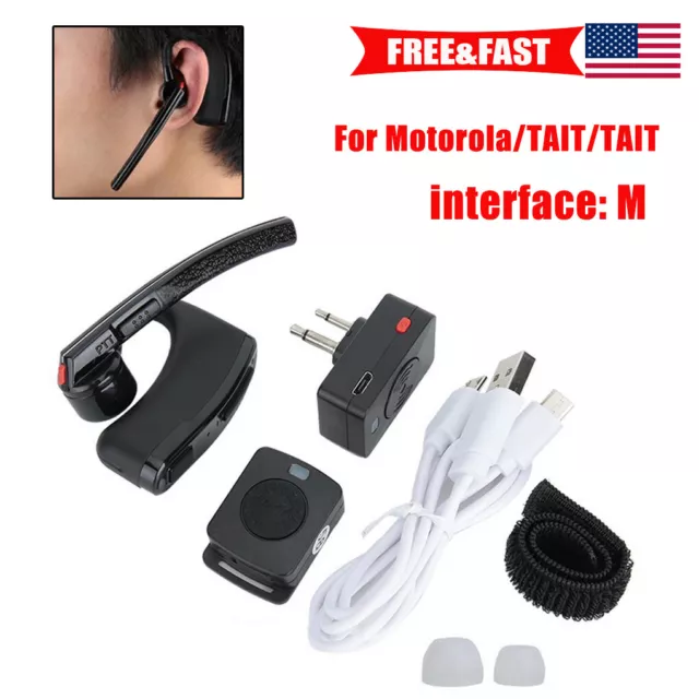 M-interface Bluetooth Wireless Walkie Talkie Headset Two Way Radio For Motorola