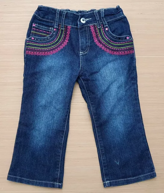 MATALAN Girls Blue Jeans Adjustable Waist Trousers Pants 62% Cotton 8-9 Years