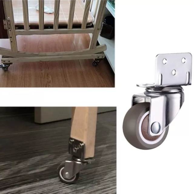 Trolley Baby Crib Bed Roller Furniture Casters Wheels Swivel Caster Soft Rubber