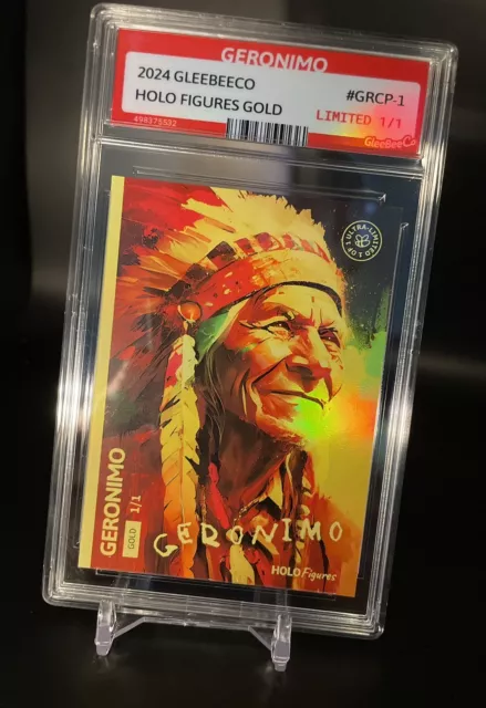 2024 GleeBeeCo GERONIMO Painted Portrait Card, Holo GOLD Signature ONE MADE 1/1