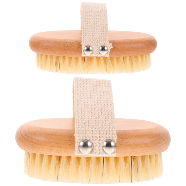 2 Pcs Bath Accessories Body Brush Hand Held Scrubber Massage Brush