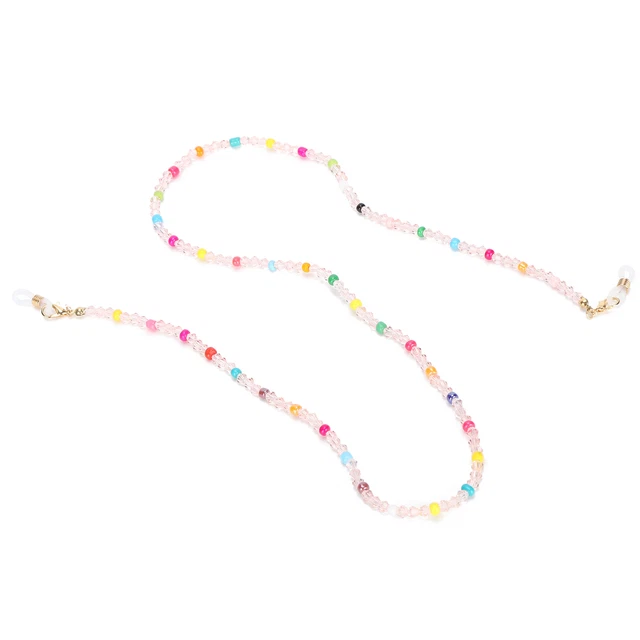Chaîne De Verres De Perles Colorées Fashion Exquisite Face Cover Chain Lanyard C