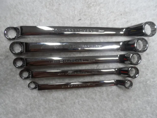 Craftsman Professional USA NOS Deep Offset Polish Metric MM Wrench Set - 5 pcs