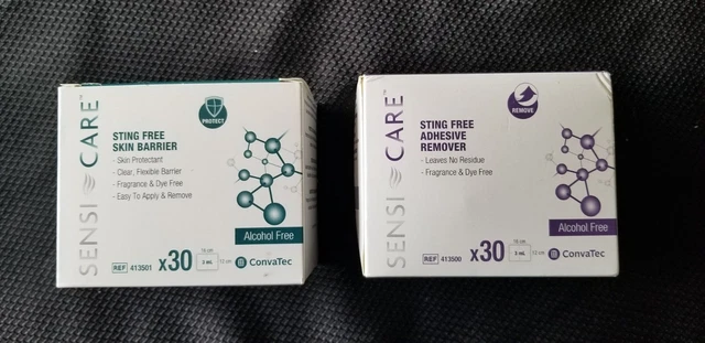 Removedor de barreras de piel y adhesivo ConvaTec 413500 y 413501 Sensi Care vencimiento 2025