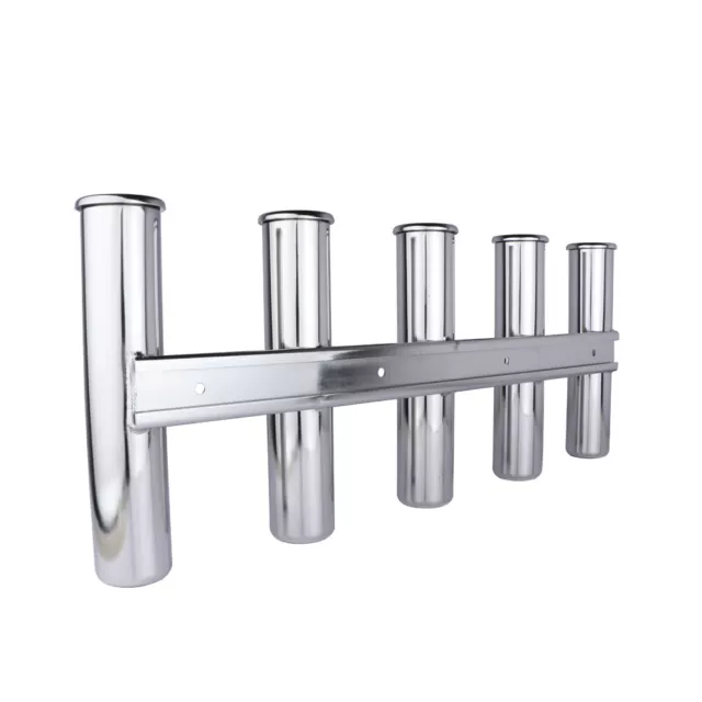 5 Rod Tube Rack Stainless Steel Fishing Rod Holder Boat Marine Sport Equipment