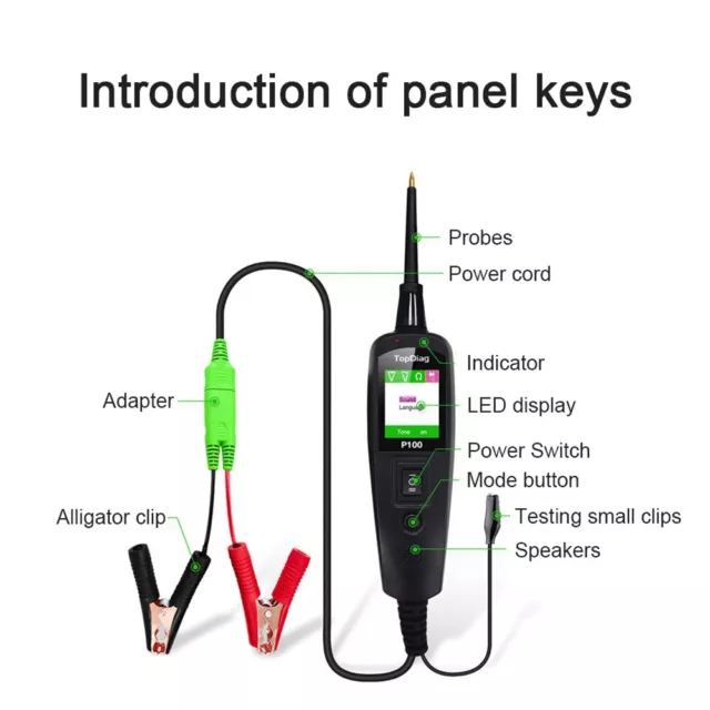 Automotive Circuit Tester Power Circuit Probe Kit Car Voltage/Resistant Tester 2