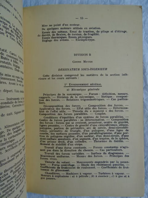 Aviation Réglement général et programme de l'ECOLE SPECIALE D'AVIATION 3