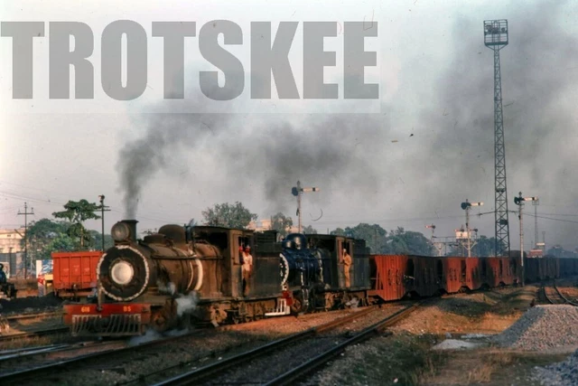 35MM SLIDE INDIA Indian Railways Steam Loco 618 Ranchi 1982 Original £3 ...