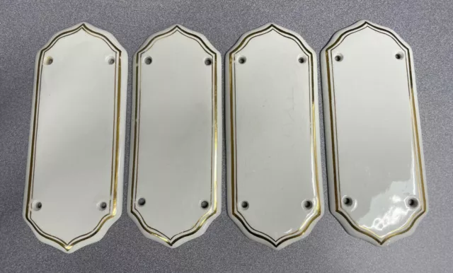 Antique Vintage Porcelain Door Push Finger Plates
