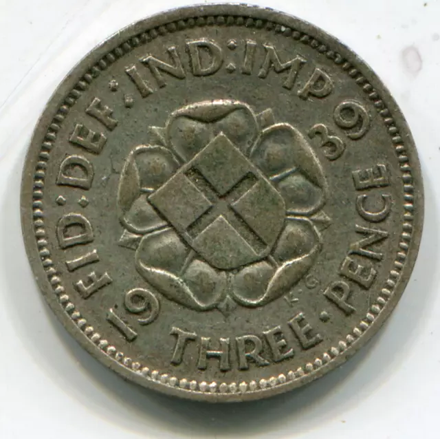 UK 3 Pence 1939   lotjun4193