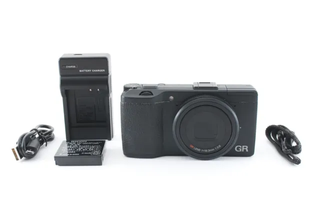 [NEAR MINT] RICOH GR 16.2 MP Digital Compact Camera APS-C Black From JAPAN 866