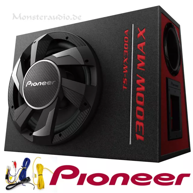 Pioneer TS-WX300A 1300 Watt aktiv Subwoofer 30cm Bassreflex Auto Aktivsub