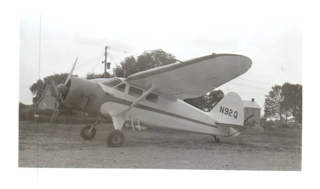 Stinson Reliant Gullwing Airplane Aircraft Vintage Photograph 5x3.5" N92Q