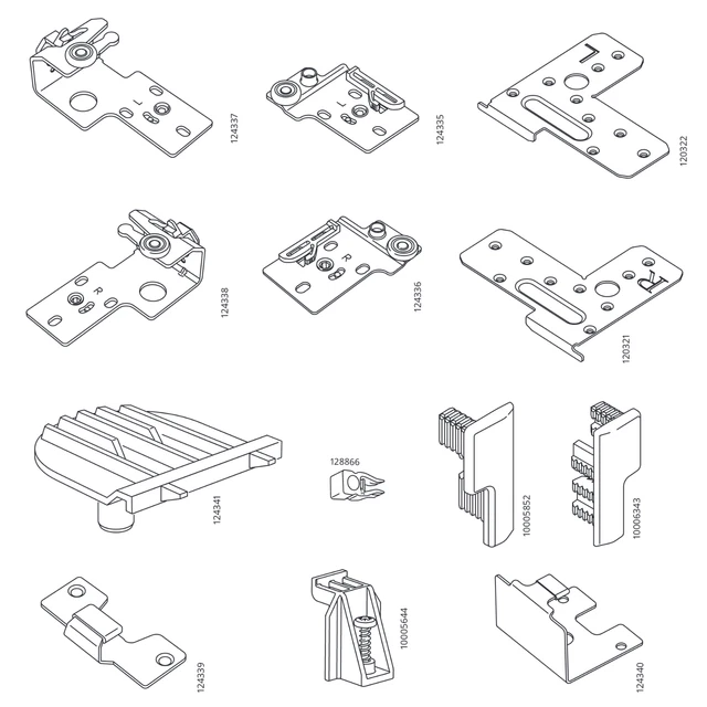 124337 X 1 IKEA PAX Wardrobe Sliding Door Replacement Left,frame Bracket Hinge E - Foto 11