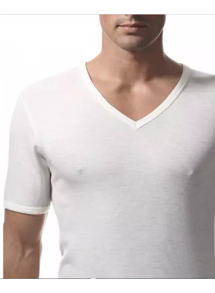 RAGNO: maglia intima uomo 100% pura lana merino manica corta calda 60037 60038 V 3