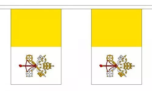 Vatikanstadt Flagge Jagd - 3m 6m 9m Meter Länge 10 20 30 - katholischer päpstlicher Papst