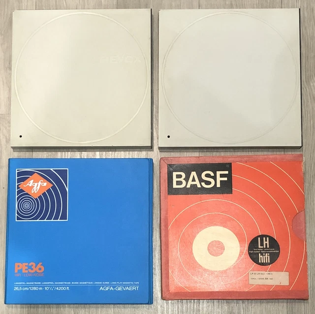 Lot De 4 Bobines Magnétiques Vintage - Grundig, Agfa, BASF - Pour Bande Son