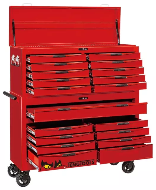 Tengtools | 53" PRO Stack 19 Schubladen Rot Leer